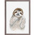 Sloth Portrait Mini Framed Canvas