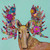 Blooming Moose Stretched Canvas Wall Art