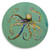 Bright Octopus On Green Coaster
