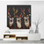 Designer Deer on Charcoal Stretched Canvas Wall Art