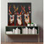 Designer Deer on Charcoal Stretched Canvas Wall Art