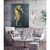 Floating Seahorse Blue Stretched Canvas Wall Art