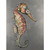 Floating Seahorse Silver Stretched Canvas Wall Art