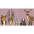 Forest Animals - Pink Stretched Canvas Wall Art