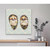 Hedgehog Duo On Bohemian Pattern Stretched Canvas Wall Art