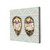 Hedgehog Duo On Bohemian Pattern Stretched Canvas Wall Art