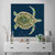 Jeweled Sea Turtle - Deep Blue Stretched Canvas Wall Art