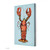 Lobster On Blue Stretched Canvas Wall Art
