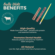 Bully Sticks Direct 4-5" BULLY STICKS - ODOR FREE!! _BENEFITS