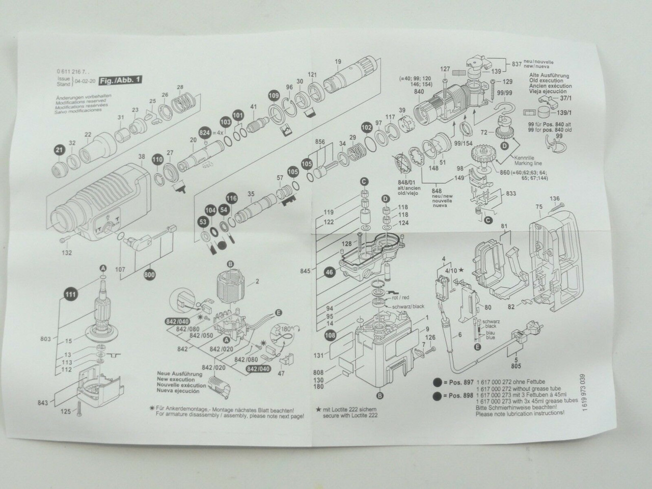 Bosch 1617000273 Rebuild Kit 11227E 11230EVS 11216EVS New