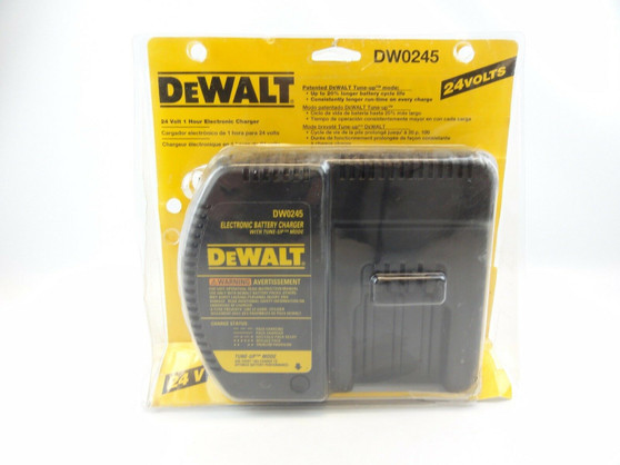 Dewalt DW0245 24V Battery Charger New, Genuine OEM, Sealed Packaging-Charges DW0240, DW0242 and STR0242 Batteries-In Stock (1