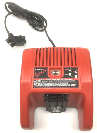 Milwaukee 48-59-2801 Charger 28V-Brand New-Genuine OEM-(Charges V28 M28 Lithium-Ion Li-ion 48-11-2830 Battery)-In Stock