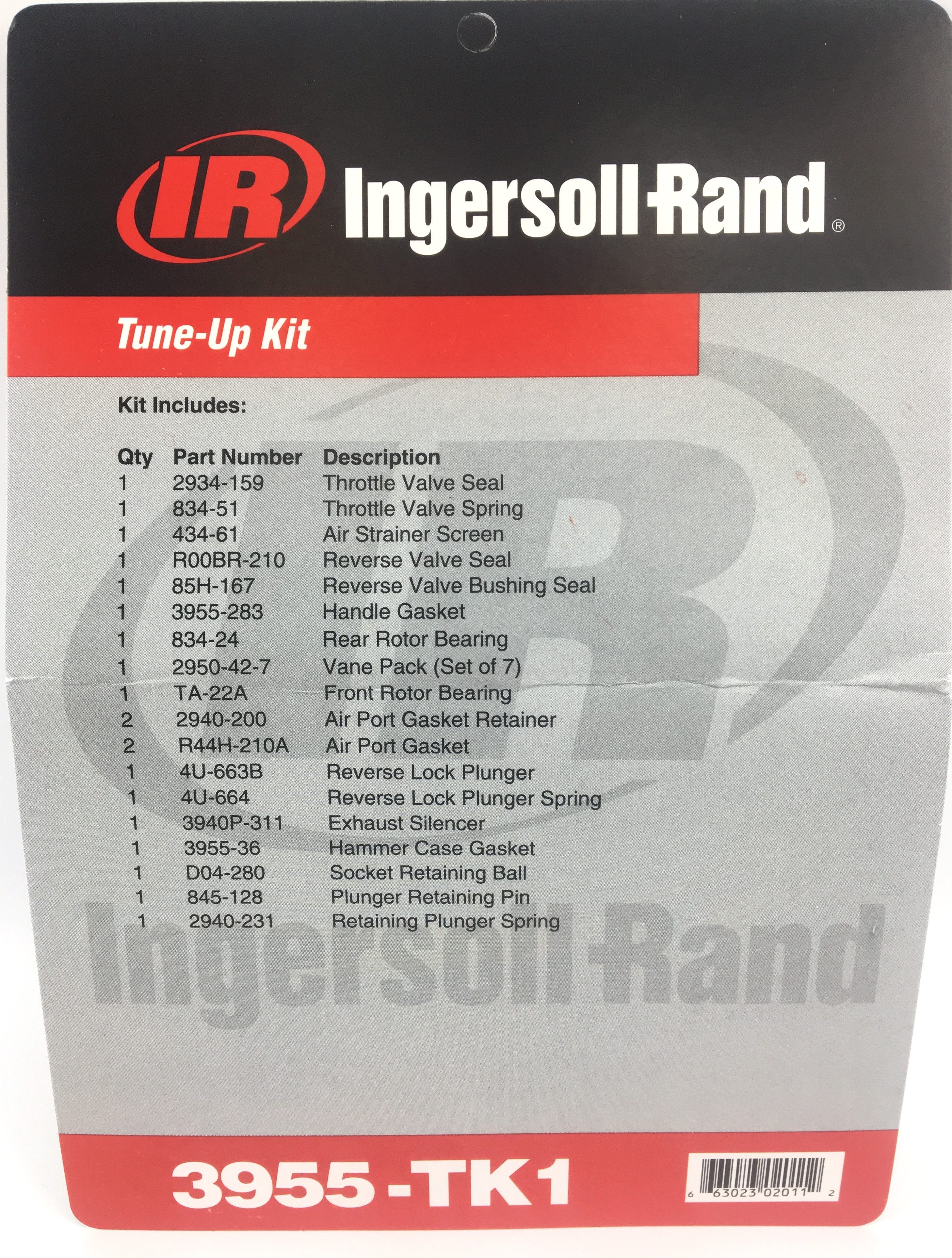 Ingersoll Rand IR 3955-TK1 Tune-Kit-3955 3955A2Ti 3955B2Ti