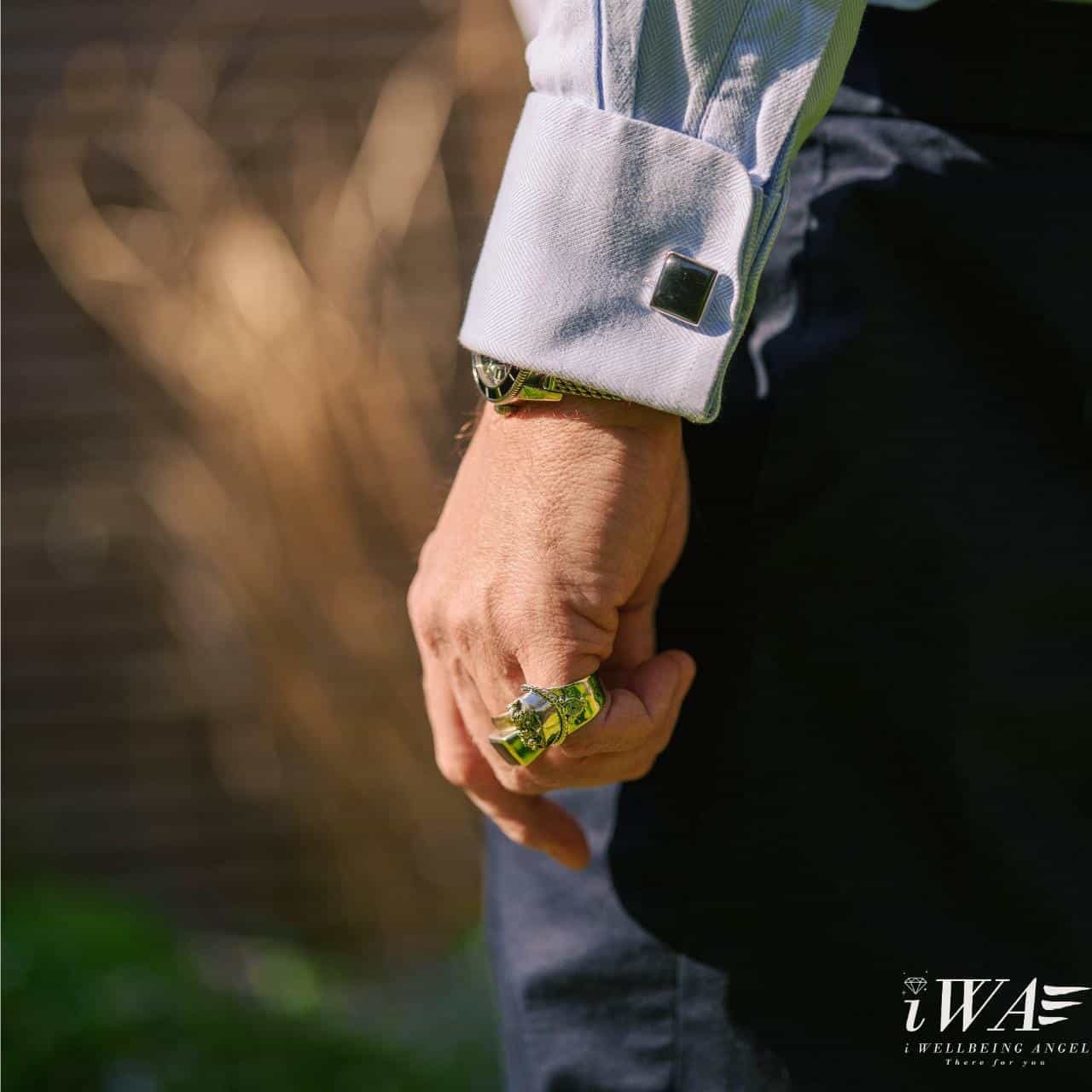 Crystal Cufflinks Silver Jewellery