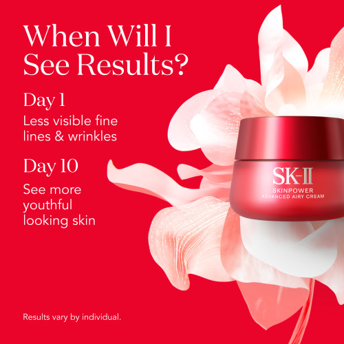 SKINPOWER Advanced Airy Cream from SK-II melts into skin to reduce fine lines & signs of aging.  Perfect for oily skin slide7