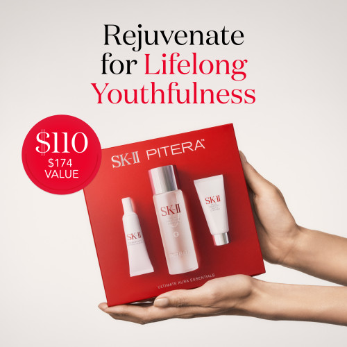 SK-II PITERA™ Ultimate Aura Essentials Kit is a 3-step brightenting skin care routine slide2