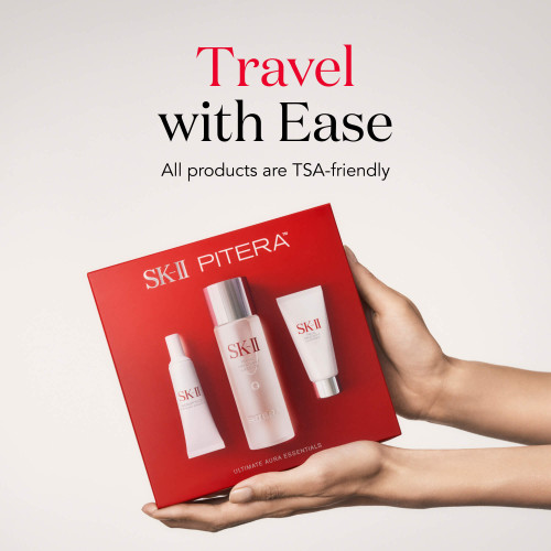SK-II PITERA™ Ultimate Aura Essentials Kit is a 3-step brightening skin care routine
