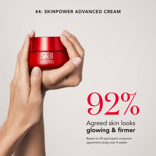 SK-II Anti-Aging Set: Skinpower Advanced Airy Cream jar; 92% agreed glowing, firmer-looking skin in 4 weeks (59-person study). Hydrating firming moisturizer - SK-II US