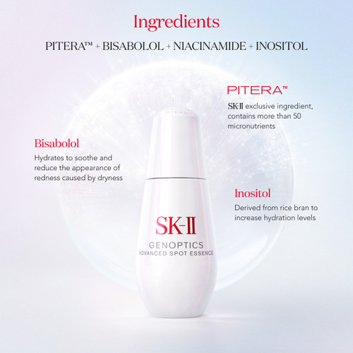 SK-II GenOptics Spot Essence helps to remove dark spots caused by the sun to brighten your skin