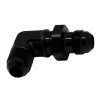 DeatschWerks 8AN Male Flare to 8AN Male Flare Bulkhead Adapter 90-Degree - Anodized Matte Black - 6-02-0711-B Photo - Primary