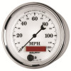 AutoMeter Gauge Speedometer 3-3/8in. 120MPH Elec. Prog. W/ Lcd Odo Old Tyme Wht II - 1287