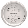 AutoMeter Gauge Quad 5in. 240 Ohm(e) to 33 Ohm(f) Elec Old Tyme White - 1610