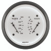 AutoMeter Gauge Dual Wtmp & Volt 3-3/8in. 250 Deg. F & 18V Elec Old Tyme White - 1630