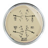 AutoMeter Gauge Quad 5in. 0 Ohm(e) to 90 Ohm(f)Elec Antique Beige - 1819 Photo - Primary