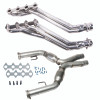 BBK 05-10 Ford Mustang GT 1 5/8 Long Tube Headers w/High Flow Catted X-Pipe (Silver Ceramic) - 16413 Photo - Primary