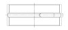 ACL Ford 4 2300cc OHV Twin Cam (Dual Spark Plug) .010in Oversized High Performance Main Bearing Set - 5M1743H-10 Technical Drawing
