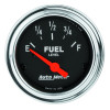 Autometer Traditional Chrome 2-1/16in 0 Ohm - 30 Ohm Full Electrical Fuel Level Gauge - 2517 Photo - Primary