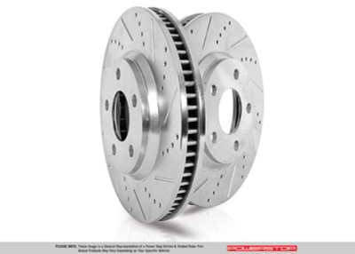 Power Stop 20-21 Jeep Gladiator Rear Evolution Drilled & Slotted Rotor - Pair - AR8396XPR User 1
