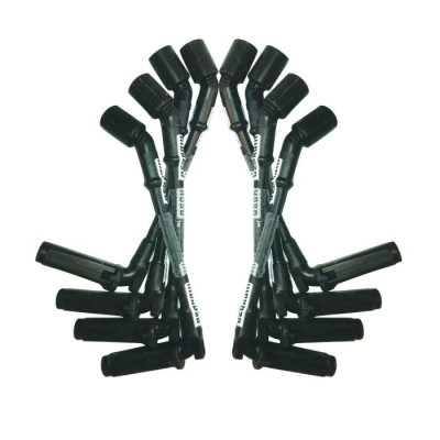 Moroso GM LS 9.75in Long Coil On Plug 90 Deg Sleeved Ultra Spark Plug Wire Set - Black - 51532 User 1