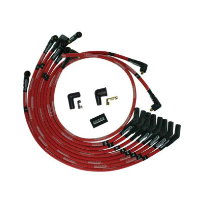 Moroso SB Ford 351W 135 Deg Plug Boots Non-HEI Sleeved Ultra Spark Plug Wire Set - Red - 52573 User 1