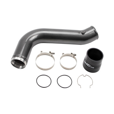 Wehrli 17-19 Chevrolet 6.6L L5P Duramax Passenger Side 3.5in Intercooler Pipe - Orange Frost - WCF100530-OF User 1