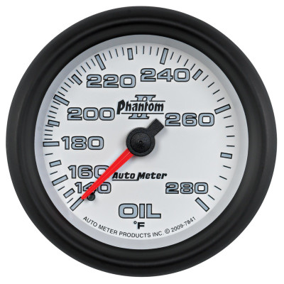 AutoMeter Gauge Oil Temp 2-5/8in. 140-280 Deg. F Mechanical Phantom II - 7841 Photo - Primary