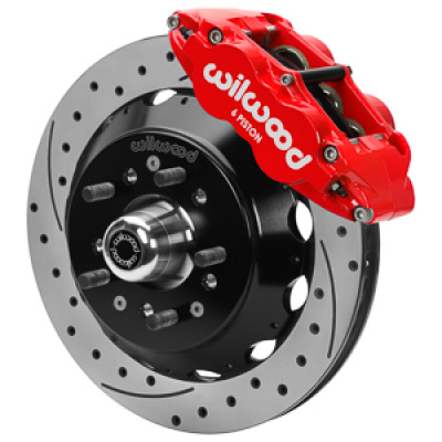 Wilwood Forged 6 Piston Red Superlite Caliper GT 48 Vane Spec37 Drilled & Slotted Rotor - 12.88x1.25 - 140-17088-DR User 1