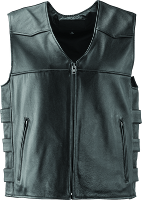 River Road Plains Leather Vest Black - Medium - 094406 User 3