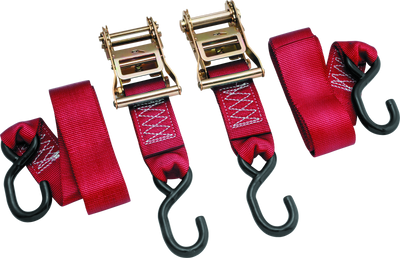 BikeMaster 2x84in Ratchet Tiedown Pair - Red - 100577 Photo - Primary