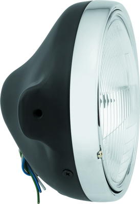 BikeMaster 7in Slim Headlight Side Mount - Black - 152457 Photo - Primary