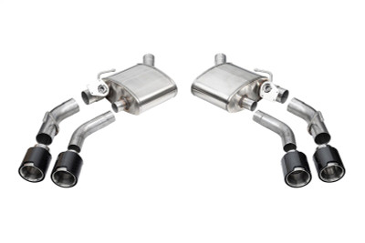 Corsa 2016-2024 Chevrolet Camaro SS / ZL1 Valved Axle-Back Exhaust w/ Carbon Fiber Quad Tips - 21789CF Photo - Primary