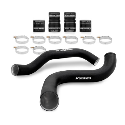 Mishimoto 99-03 Ford 7.3L Powerstroke PSD Intercooler Pipe/Boot Kit - Wrinkle Black - MMICP-F2D-99KWBK Photo - Primary
