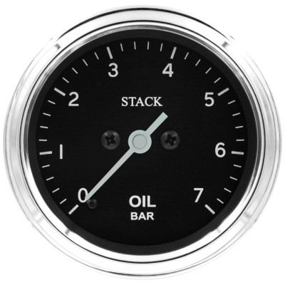 Autometer Stack 52mm 0-7 Bar M10 Male Pro Stepper Motor Oil Pressure Gauge - Classic - ST3301C Photo - Primary