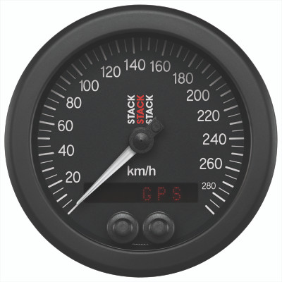 Autometer Stack Instruments 88mm 0-290 KM/H GPS Speedometer - Black - ST3804 Photo - Primary