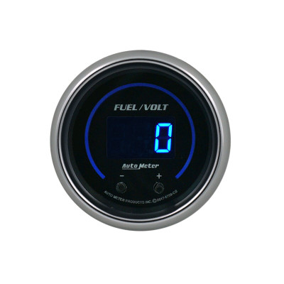 Autometer 52.4mm Black Switchable 0-100 Fuel Level / 8-18V Voltmeter Cobalt Elite Digital Gauge - 6709-CB User 2