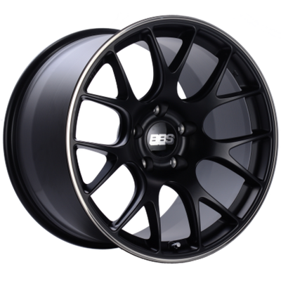 BBS CH-R 19x8.5 5x112 ET40 Satin Black Polished Rim Protector Wheel -82mm PFS/Clip Required - CH122BPO User 1