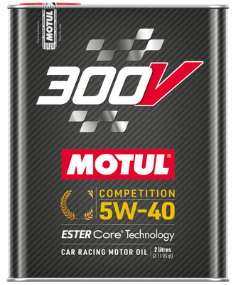 Motul 2L Synthetic-ester Racing Oil 300V COMPETITION 5W40 10x2L - 110817 Photo - Primary