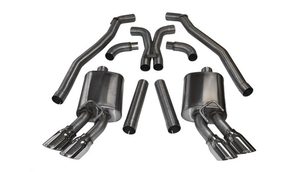 Corsa 2012-2015 Chevrolet Camaro Coupe ZL1 6.2L V8 Polished Sport Cat-Back + XO Exhaust - 14971