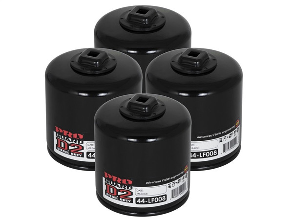 aFe Pro GUARD D2 Oil Filter 93-11 Ford Gas Trucks V8 4.6L/5.4L/5.8L (4 Pack) - 44-LF008-MB