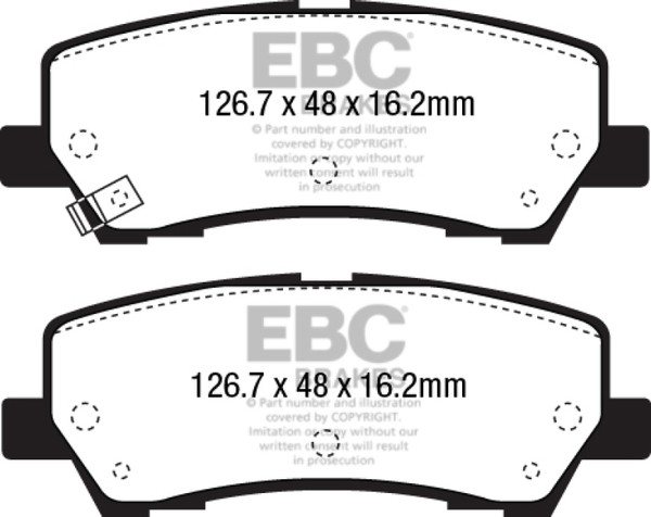 EBC 15+ Ford Mustang 2.3 Turbo Performance Pkg Yellowstuff Rear Brake Pads - DP43043R